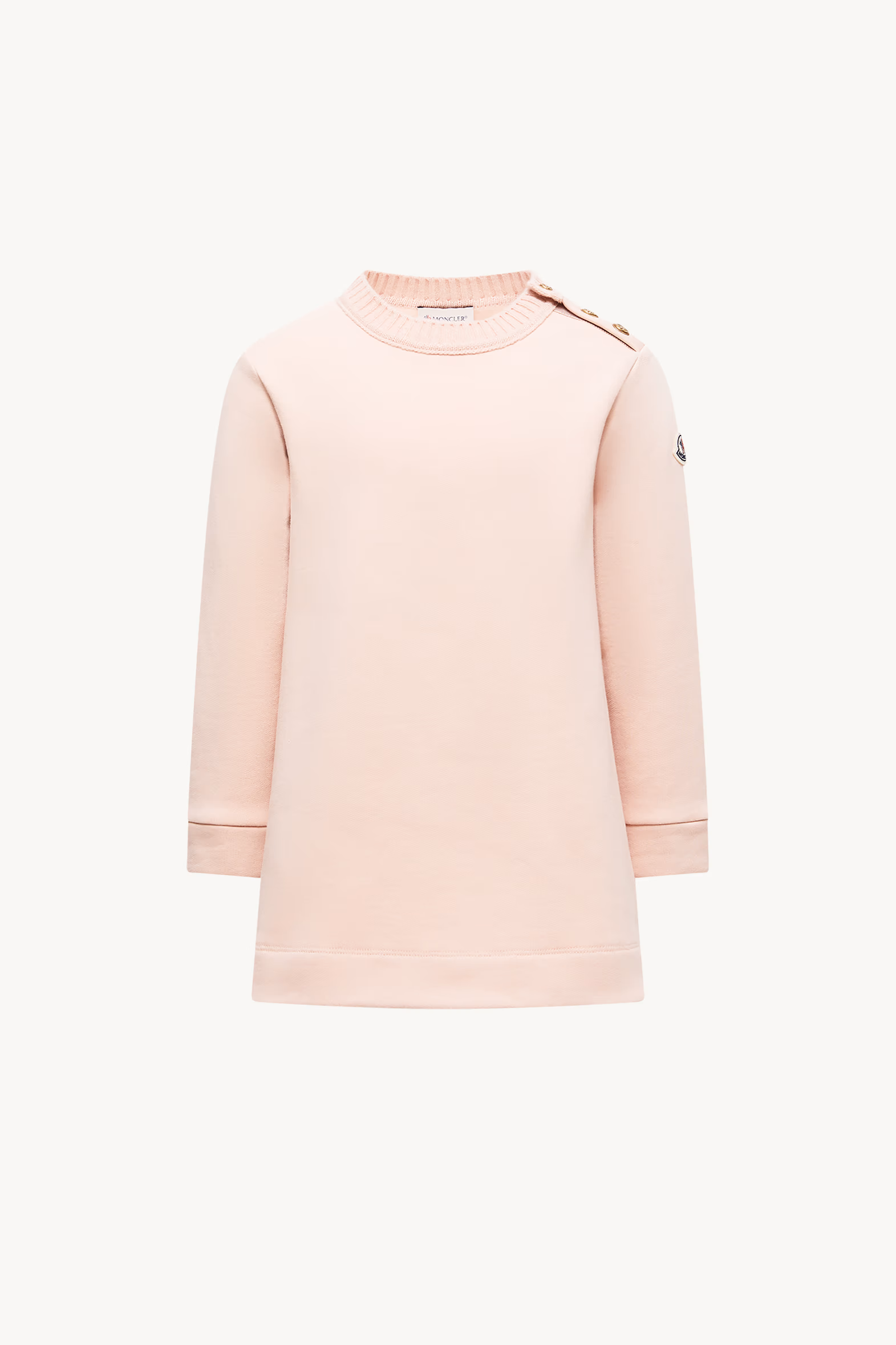 Cotton Sweatshirt Dress Girl Light Pink Moncler 0